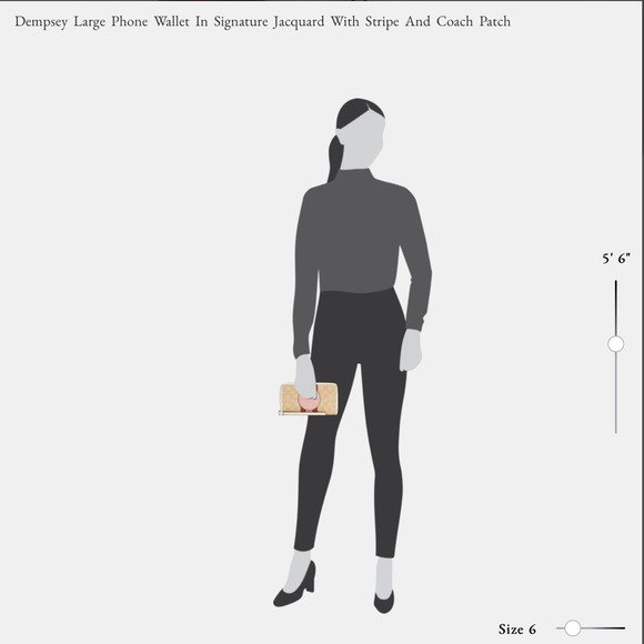 NWT COACH C4110 Dempsey Large Phone Signature Jacquard  Stripe & Coach Patch - Picture 14 of 14